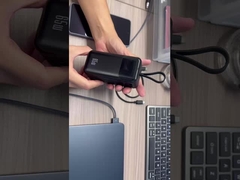 เครื่องชาร์จพกพาขนาดเล็กขนาดสูง 65W พร้อมสายไฟในตัว