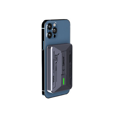 CE เครื่องชาร์จไร้สายที่สามารถพับได้ด้วยแม่เหล็ก 5000mAh ธนาคารพลังงานแม่เหล็ก ประเภท C