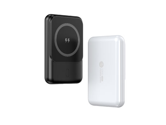 ธนาคารพลังงานแม่เหล็กไร้สาย 5000mah Li Polymer แบตเตอรี่ชาร์จ 12V-1.67A Output กันไฟ ABS PC