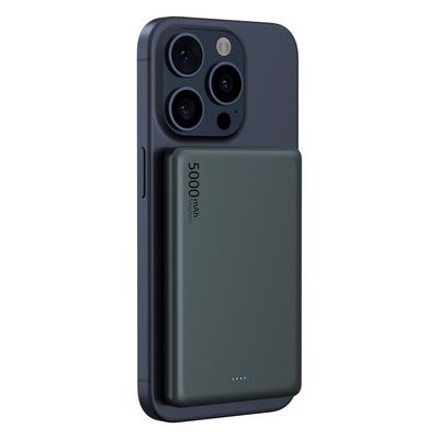 ธนาคารพลังงานแม่เหล็กที่มีการออกแบบไร้สาย 5W 7.5W 10W ABS PC แบตเตอรี่อลูมิเนียมสกัดเหล็ก Li Polymer