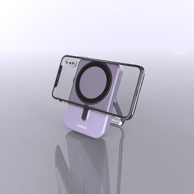 ธนาคารพลังงานแม่เหล็กไร้สาย สังกะสีอลูมิเนียมที่มีประเภท C และแบตเตอรี่ Li Polymer