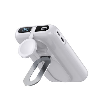ธนาคารพลังงานสีขาว Li Polymer แม็กเนตชาร์เจอร์พกพาชนิด C ผลิต 5V / 3A 15W