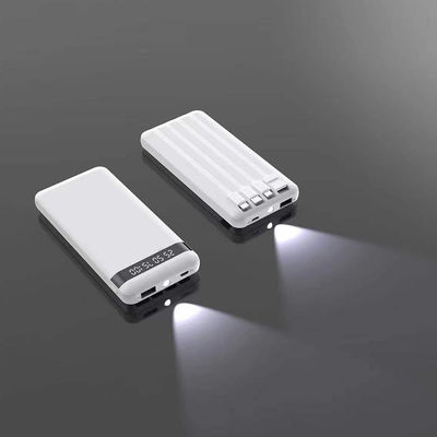 ความสอดคล้องทั่วไป ธนาคารพลังงานกลางแจ้ง 10000mAh พร้อมสายเคเบิลและไฟฟ้า