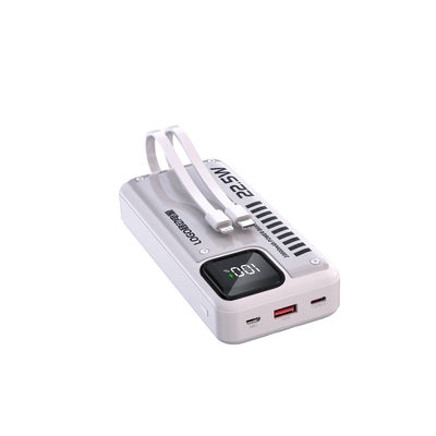 ราคาดี ธนาคารพลังงานชาร์จเร็วแบบพกพา 20000mah USB C Power Bank สร้างในเคเบิล ออนไลน์